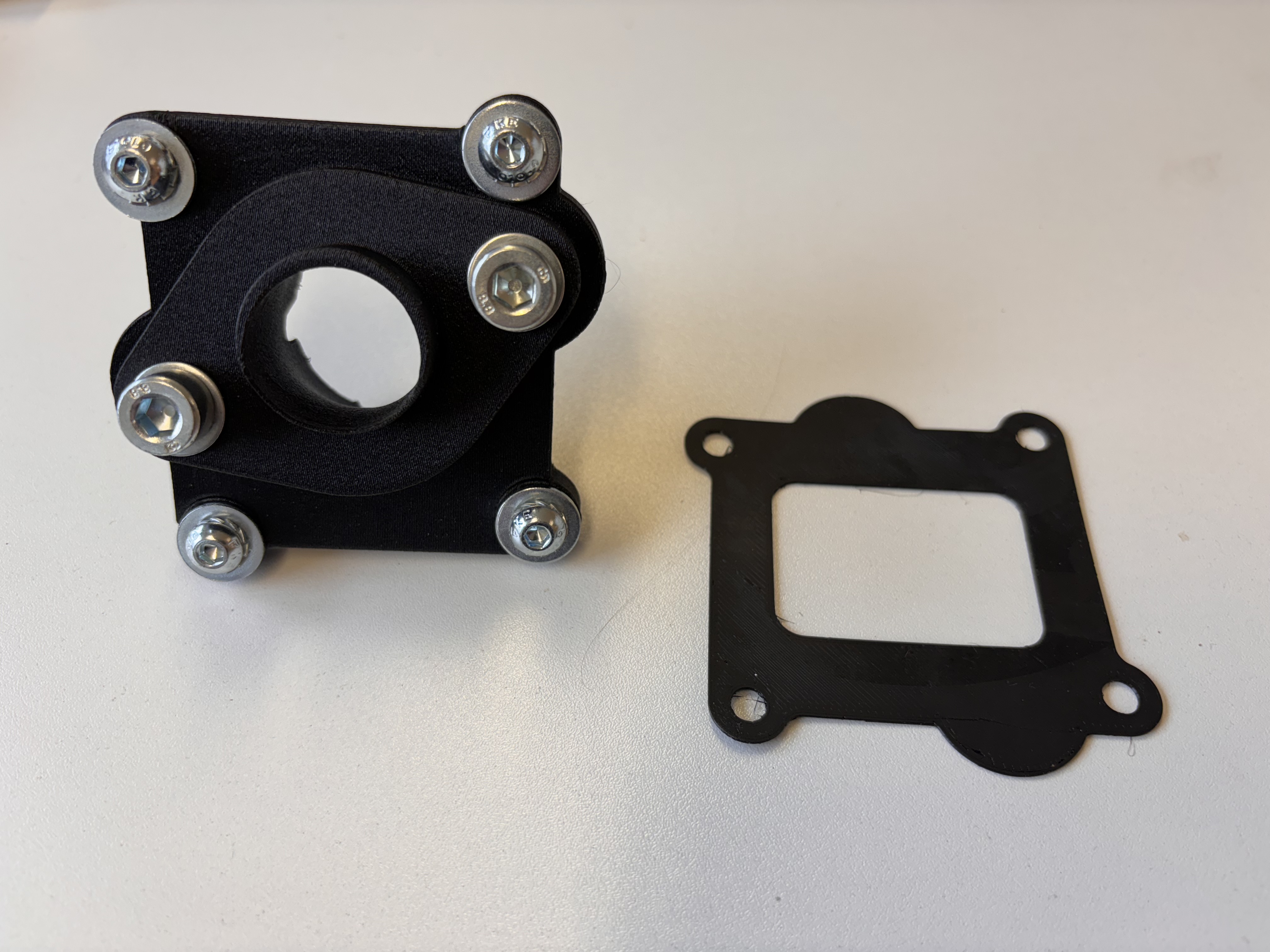 Lambretta Quattrini M210 inlet reed manifold — 3D print